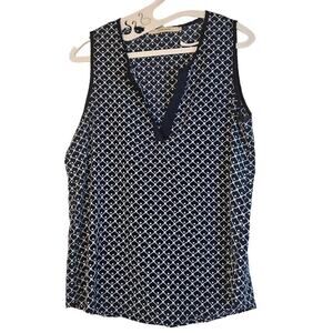 41 Hawthorn Navy and White Tank size medium